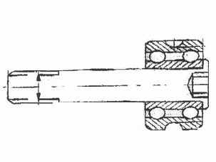 非标双列滚轮深沟球轴承 尺寸：M8*Ф24*11  产品编号：STB0178