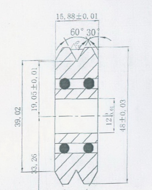 STB0487 非标W3滚轮轴承 尺寸：12*48*15.88 产品编号:STB0487