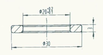 STB0422 机械配件-轴套 尺寸参数：20*30*3 产品编号：STB0420