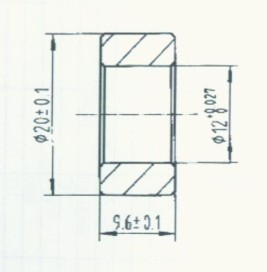 STB0424 机械配件-轴套 尺寸参数：12.8*20*9.6 产品编号：STB0424