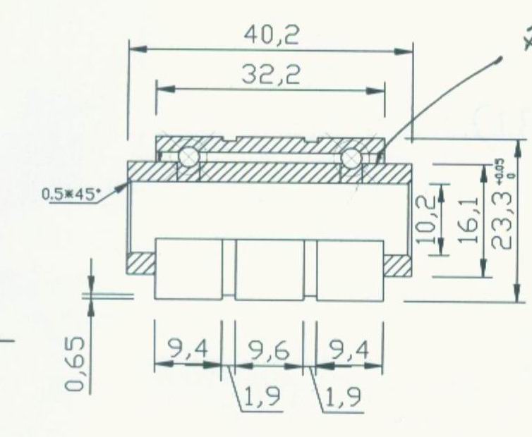 STB0451 非标深沟球轴承 尺寸参数：10.2*23.3*40.2 产品编号：STB0451