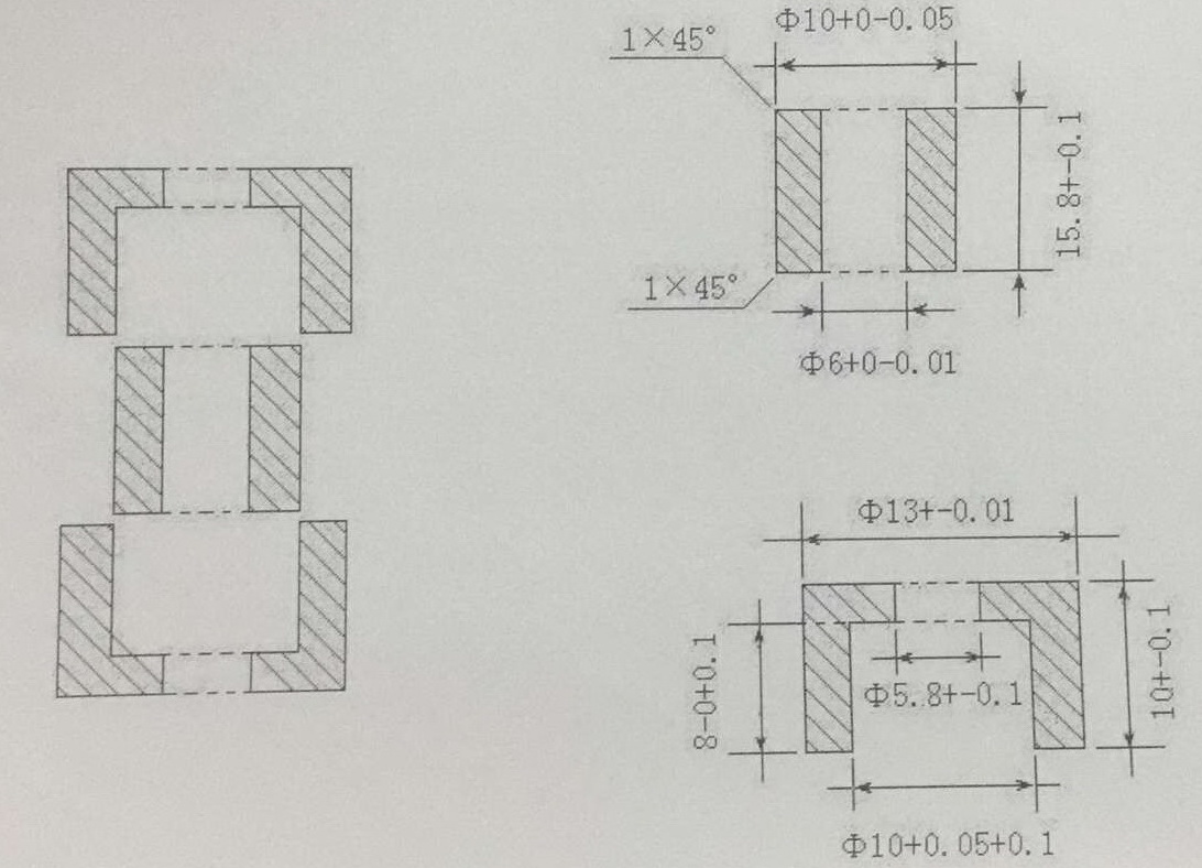 STB0535 组合轴套 尺寸：外圈5.8*10*13*8*10 内圈6*10*15.8 编号:STB0535