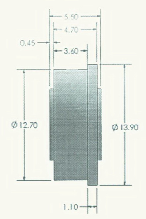 STB0508 非标FR188ZZ轴承 尺寸：6.33*13.9*4.7*5.5 产品编号:STB0508