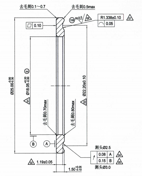 STB0516 平面推力球垫片 尺寸：18.05*25*1.5 产品编号:STB0516